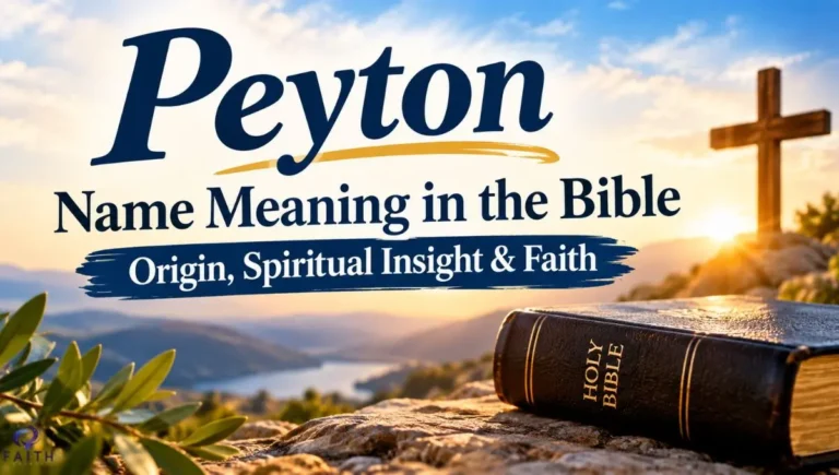 Peyton Name Meaning in the Bible: Origin, Spiritual Insight & Faith