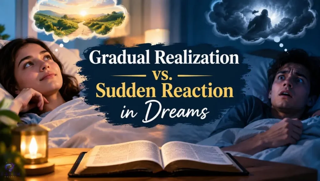 Gradual Realization vs. Sudden Reaction in Dreams