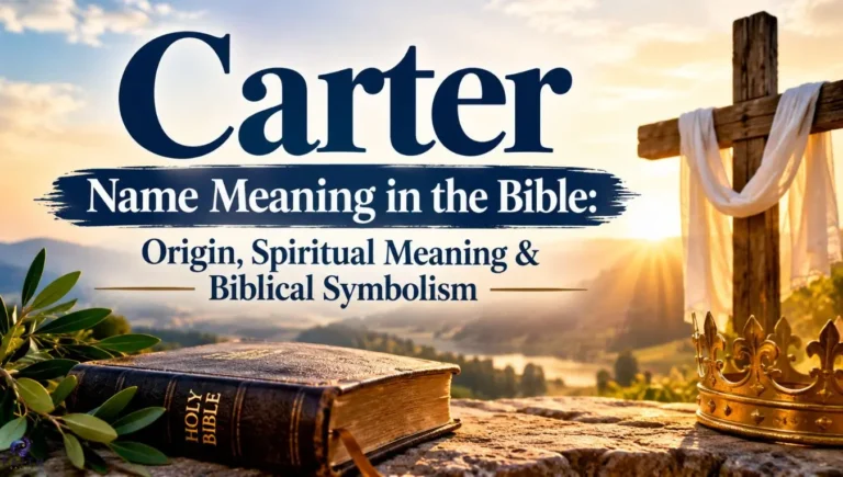 Carter Name Meaning in the Bible: Origin, Spiritual Meaning & Biblical Symbolism